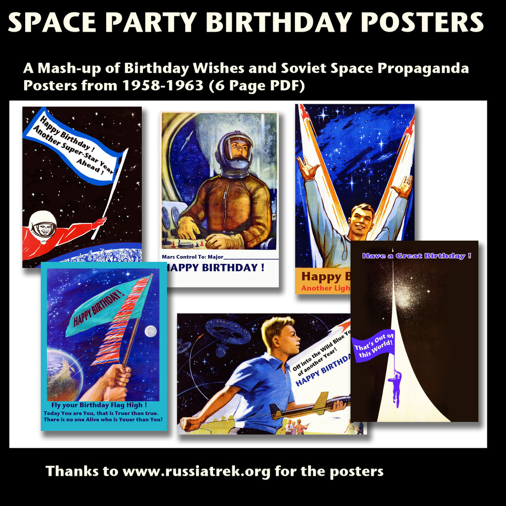 Space Party Posters
