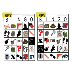 Bingo card pair 1 rotated and squared